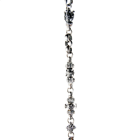 Silver Fetish Chain Peas with EAGLESKULL Lilies and Crowns