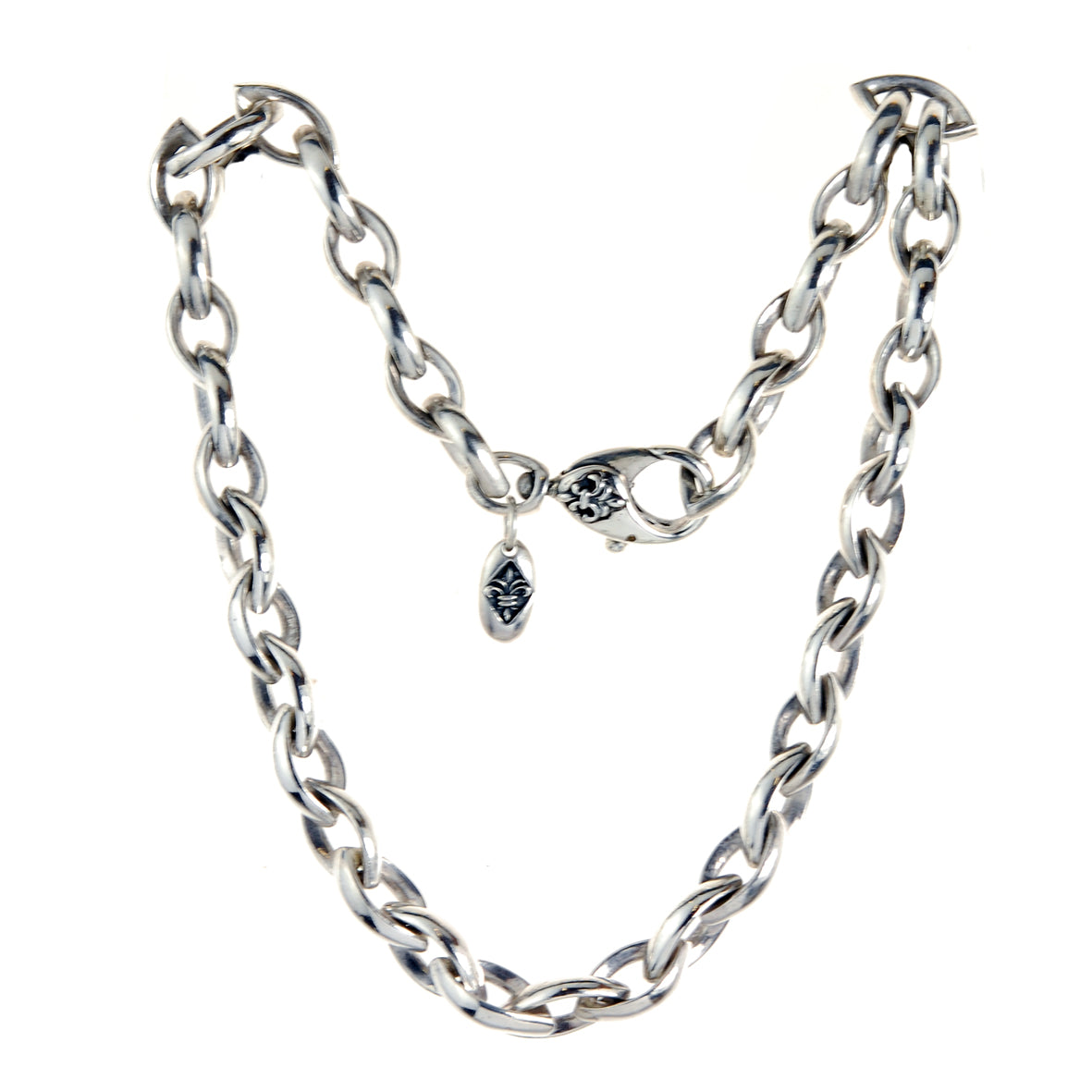 Silver NAVETTE Chain L Heavy