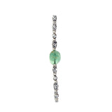 Silver Neckchain Mini TUBES Decor and Raw Stones
