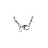 Silver Neckchain Mini TUBES Decor and Raw Stones