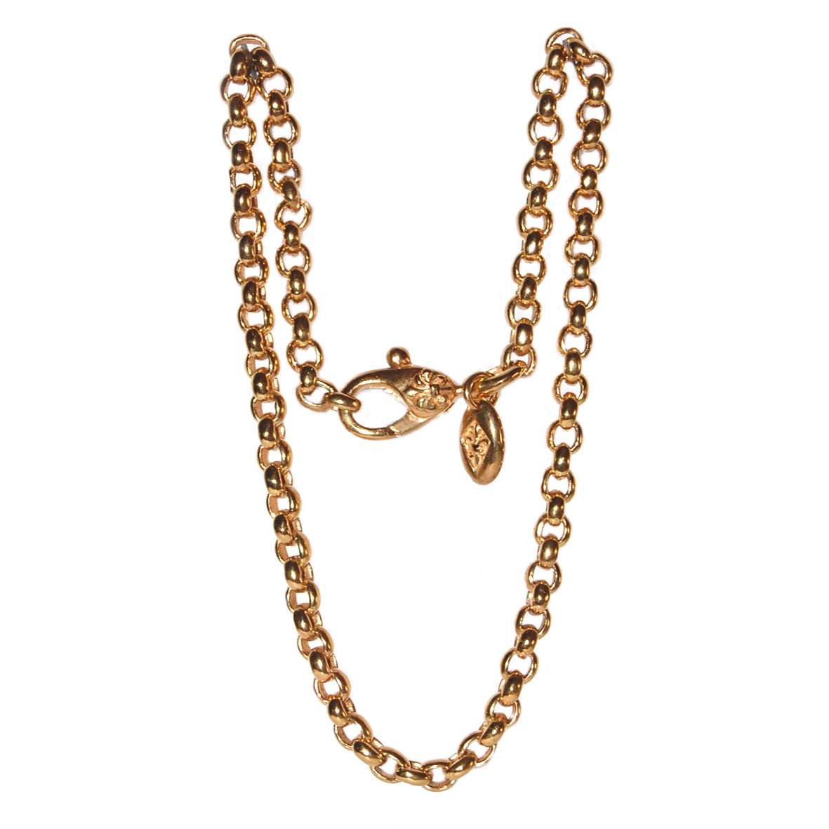 Silver Neckchain PEA s Chain XXS GOLD Plated