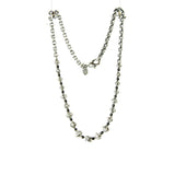 Silver Neckchain PEA s Chain XS Faceted with Blades Cross Beads