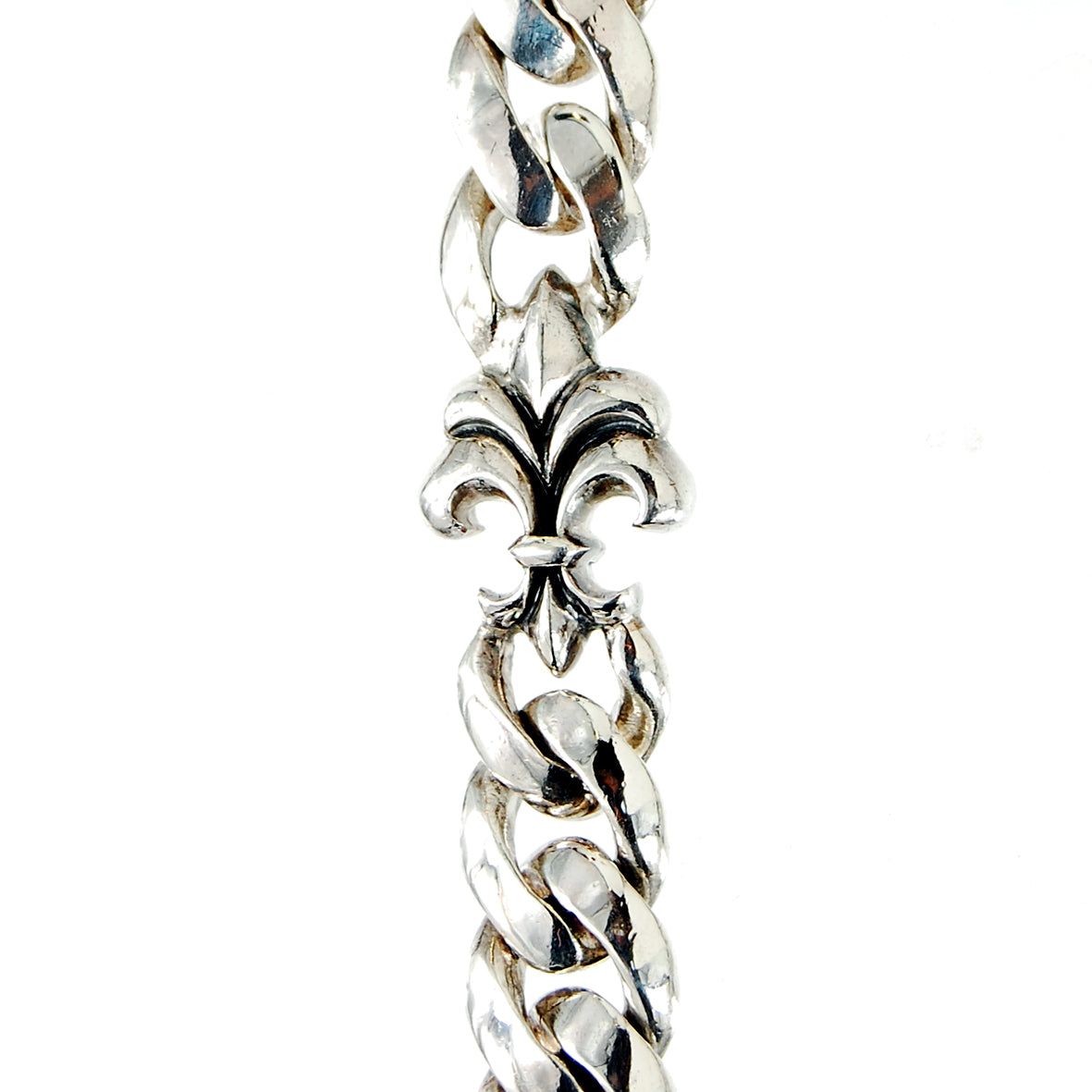 Silver Walletchain Stars and Lilies