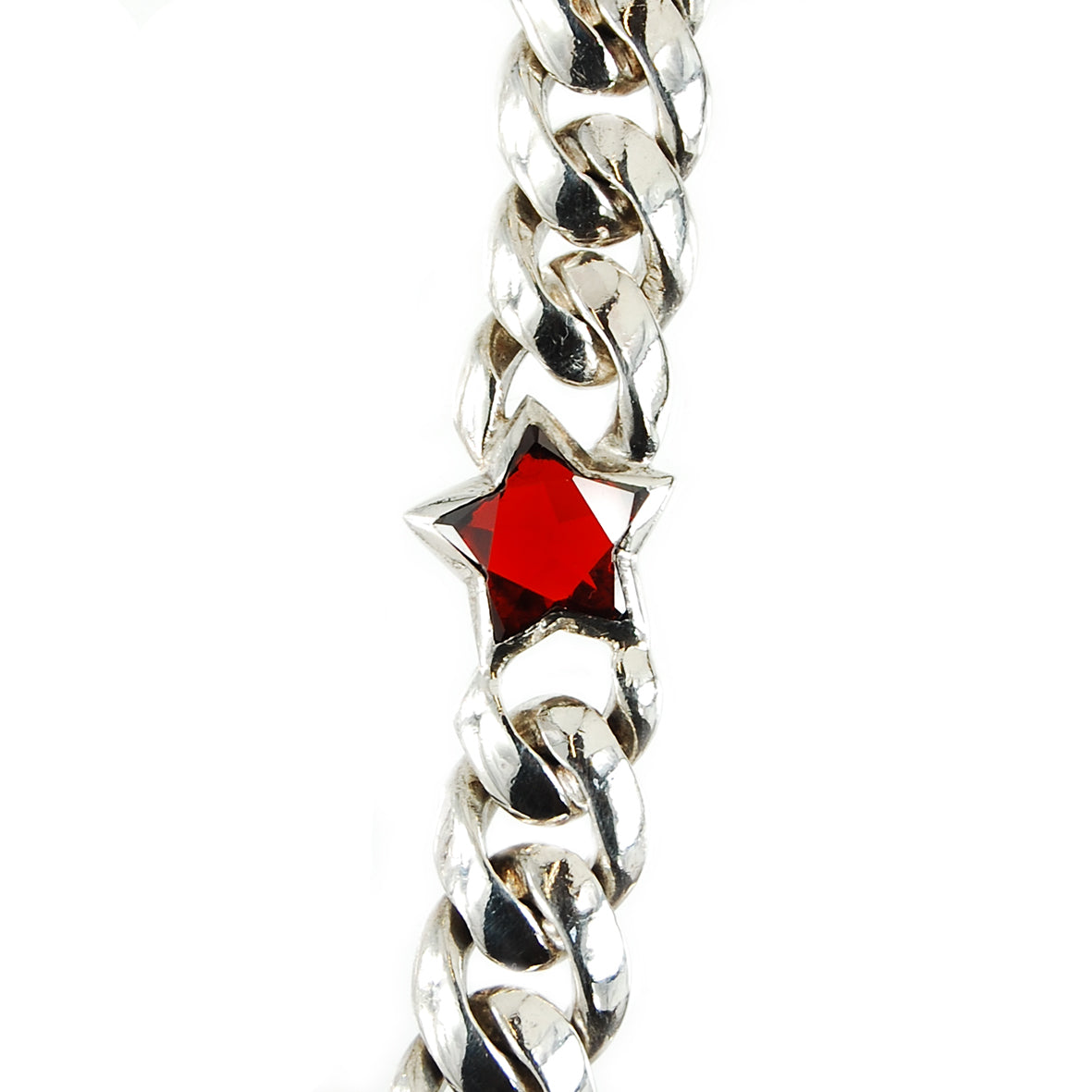Silver Walletchain Stars and Lilies