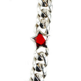 Silver Walletchain Stars and Lilies