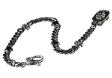 Silver Walletchain Stars and Lilies