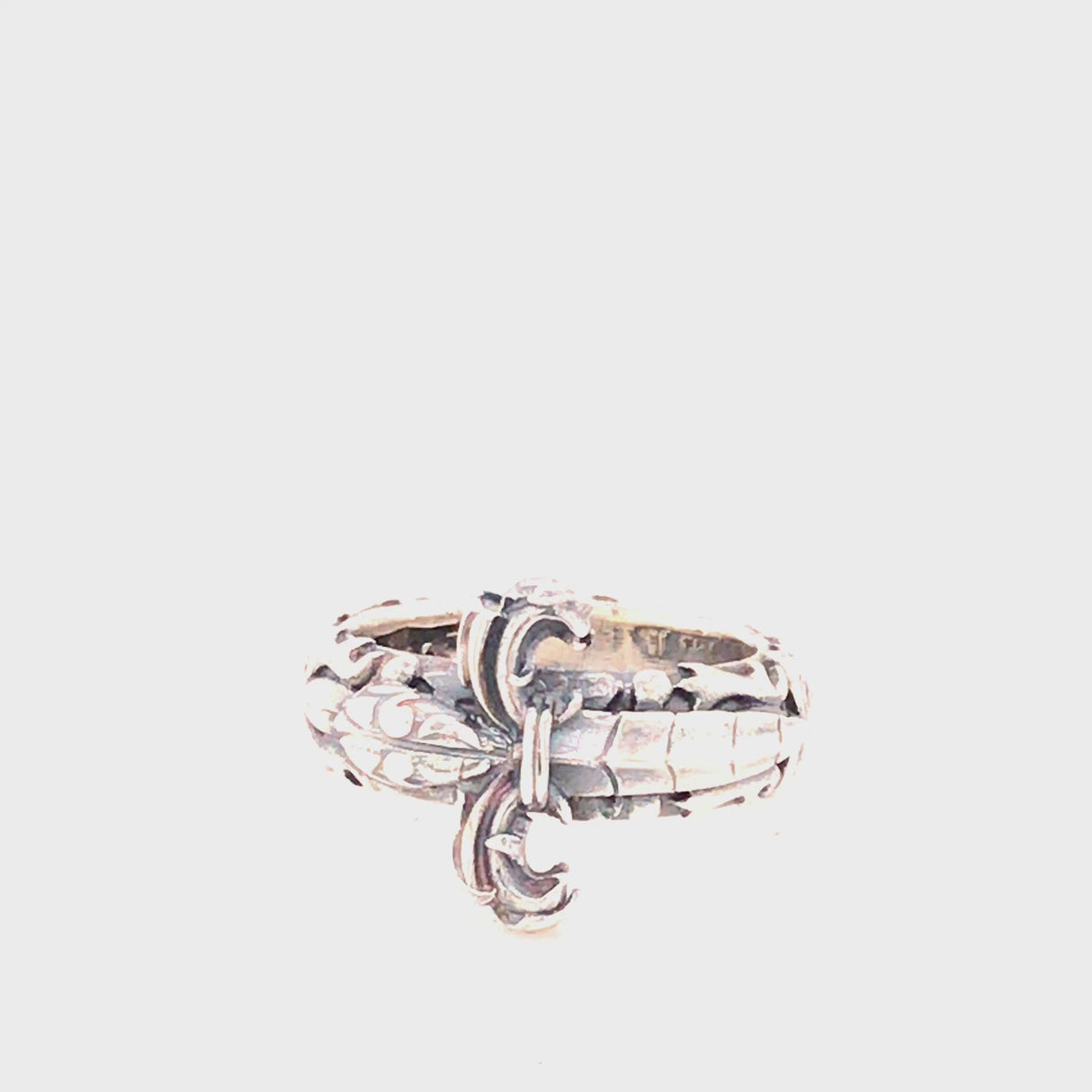 Silver Ring GARDEN AT NIGHT with DAGGER