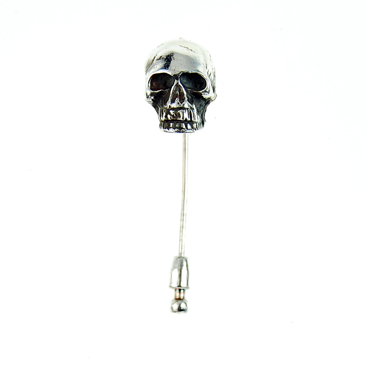 Silver Revers Needle SKULL M