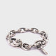 Silver Bracelet NAVETTE CHAIN DRAGON SCALES with Lily Carabiner