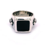 Silver Ring CARE ff and Two LILIES