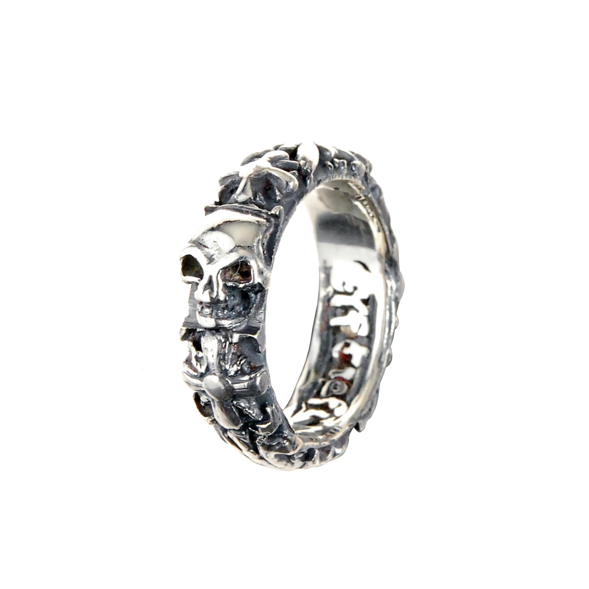 Silver Ring GARDEN AT NIGHT and SKULL – Elfcraft