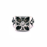 Silver Ring MALTESER CROSS S on Lily Band