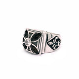 Silver Ring MALTESER CROSS S on Lily Band