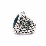 Silver Ring DRAGON SCALES and NAVETTE Holder