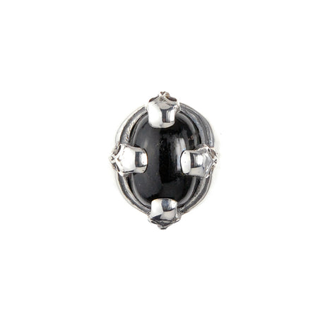 Silver Ring SKULL Stone Holder Crown
