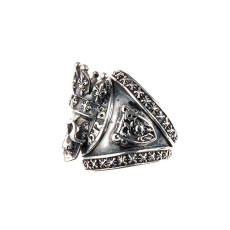 Silver Ring MAGIC Crowned SKULL