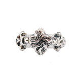Silver Ring 3 Greek Crosses Faceted and SUN MOON STAR