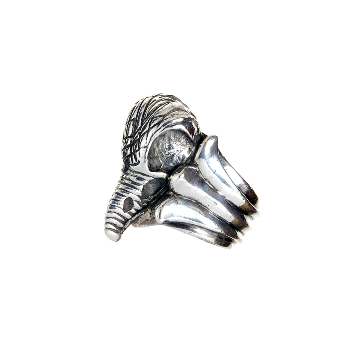 Silver Ring EAGLE SKULL Engraved and Sproutsband