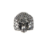Silver Ring SKULL Pave and DRAGON SCALES Band