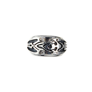 Silver Ring Tribal Scarabäus