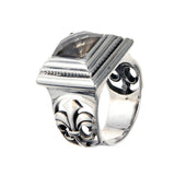 Silver Ring ELFIN CAREE on OPEN LILIES Band