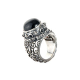 Silver Ring Garden at Night Band with M-Star Holder and  Stones