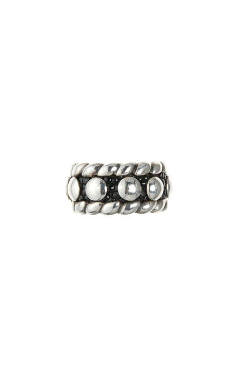Silver Ring DOTS on Searay Leather