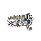 Silver Ring GARDEN AT NIGHT with DAGGER