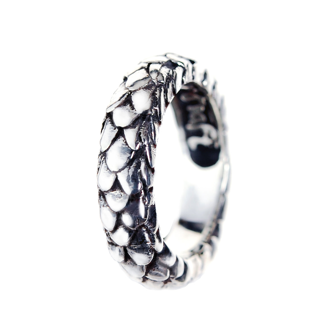 Silberring DRAGON SCALES Band