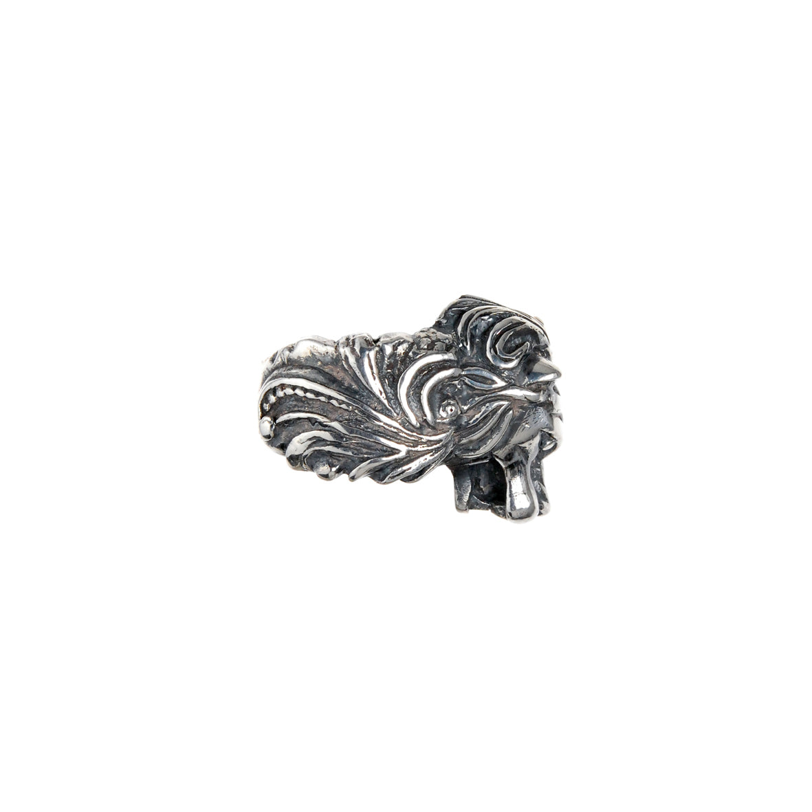 Silver Ring MAGIC PLANT and LION HEAD