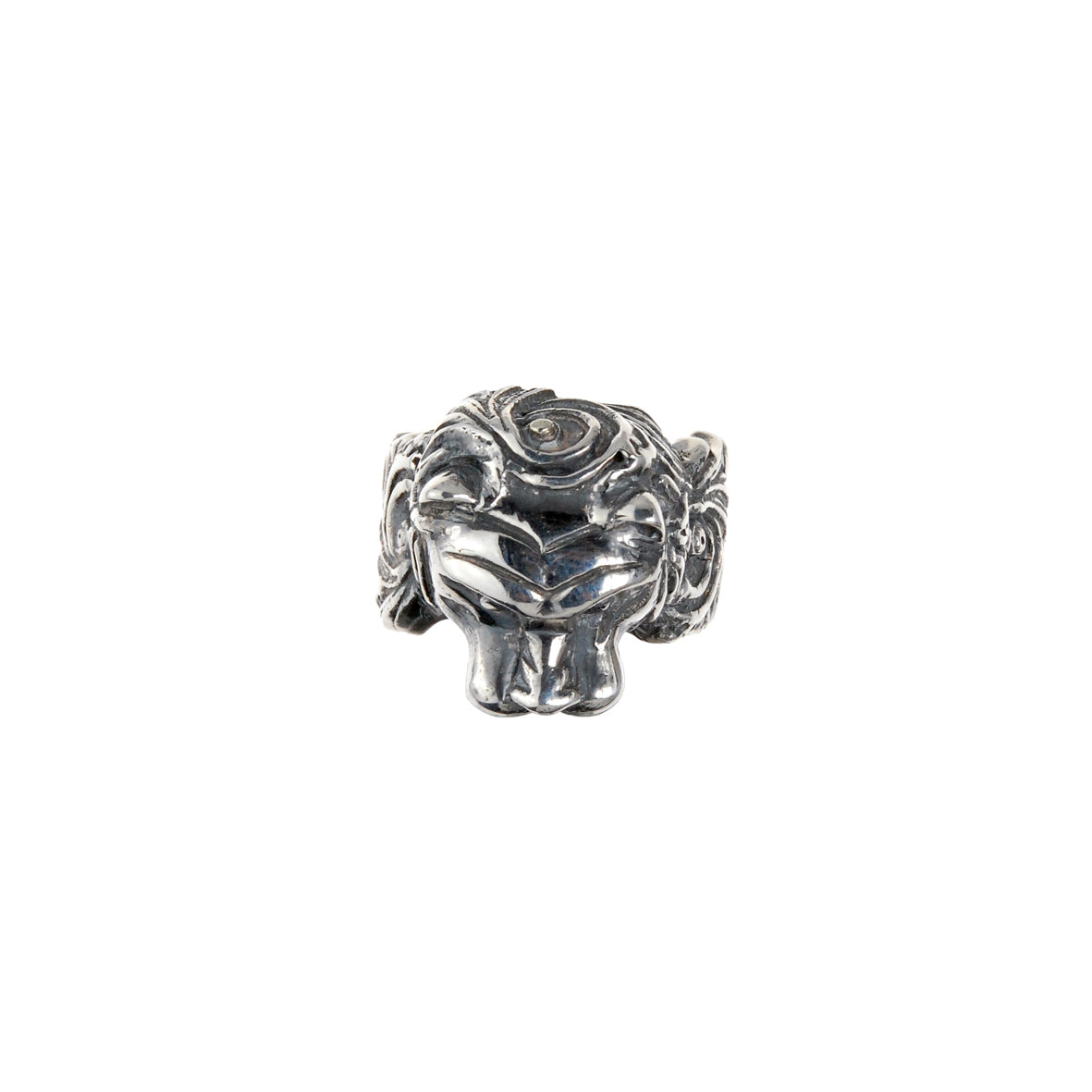 Silver Ring MAGIC PLANT and LION HEAD