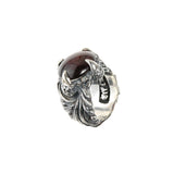 Silver Ring MAGIC PLANT Band and DRAGON Claw Stoneholder