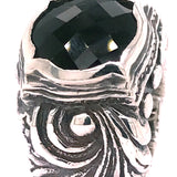 Silver Ring MAGIC PLANT Band and BAROQUE Stoneholder