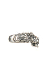 Silver Ring MAGIC PLANT and LION HEAD Slim