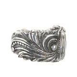 Silver Ring MAGIC PLANT Band and BAROQUE Stoneholder