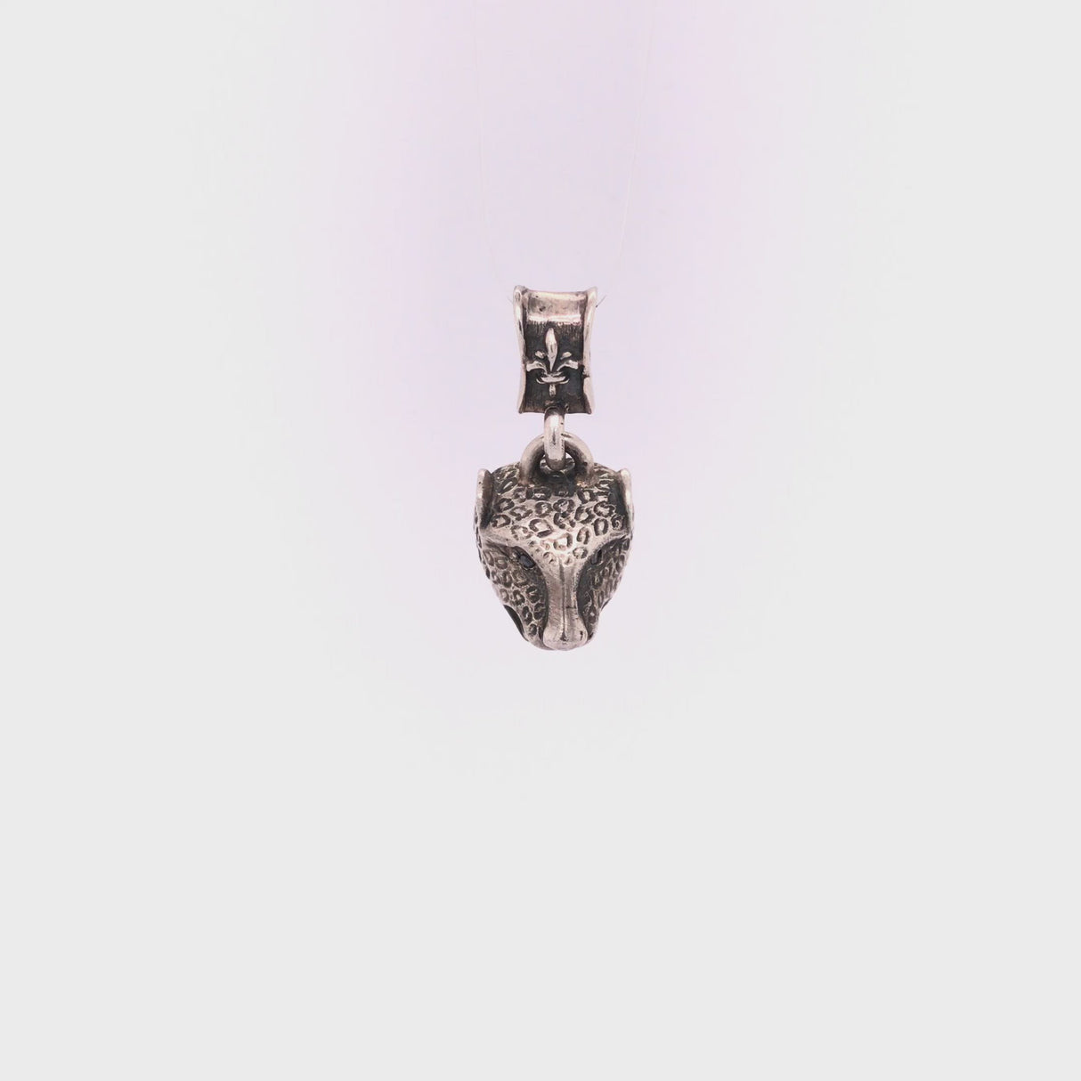 Silver Pendant LEOPARD HEAD S