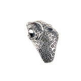 Silver Ring LEOPARD Head L with Leo Band