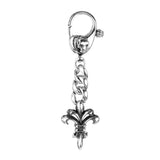 Silver Key Tag LILY Plain with Skull Karabiner