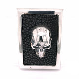 Silver Money Clip SKULL Rectangular with Searay