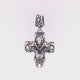 Silver Pendant LILY on CROSS Garden at Night M-Star Sides