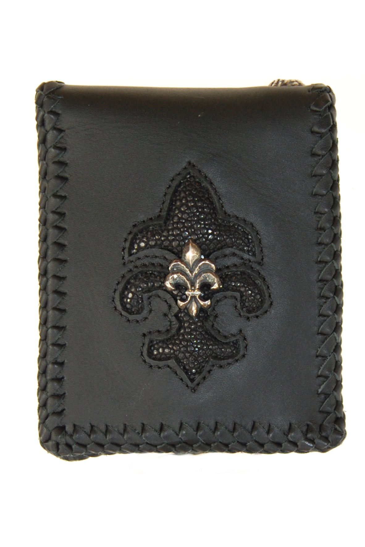 Leather Wallet with Searay Lily and Silver Lily