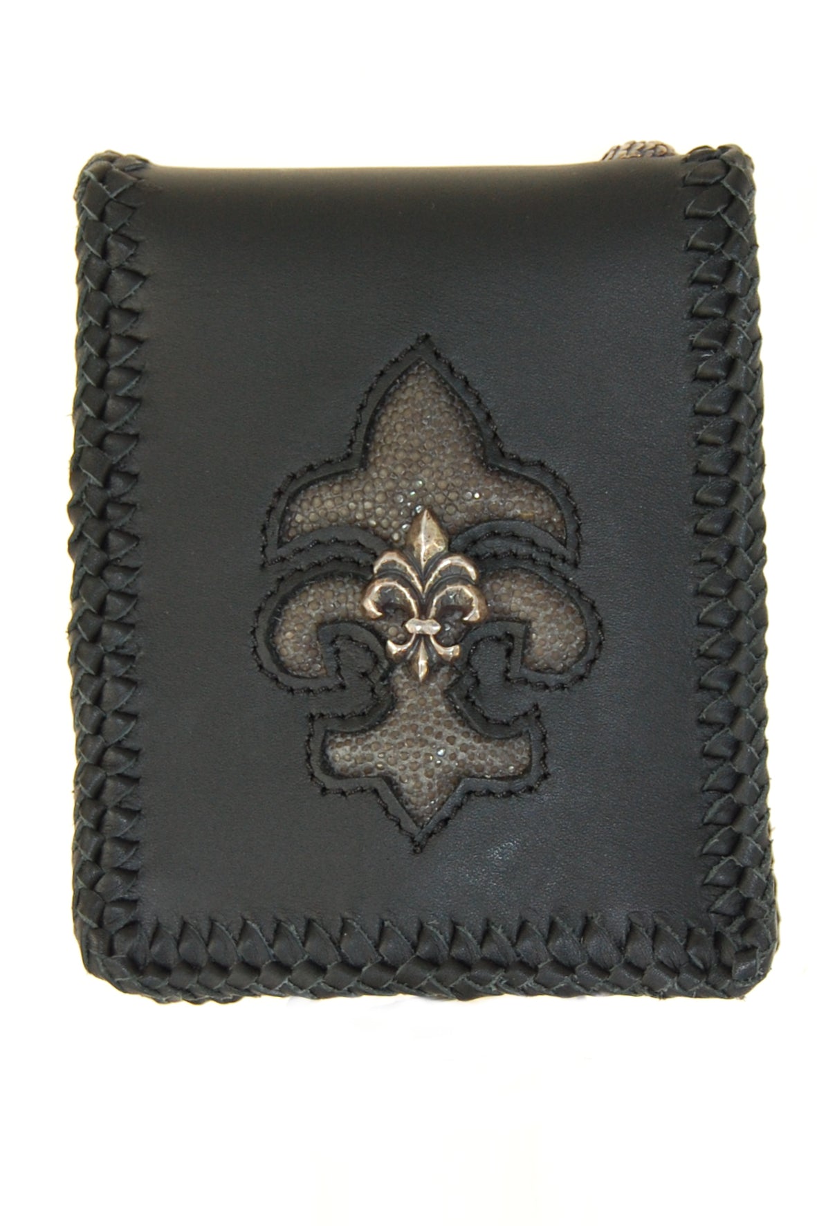 Leather Wallet with Searay Lily and Silver Lily