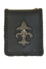 Leather Wallet with Searay Lily and Silver Lily