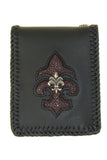 Leather Wallet with Searay Lily and Silver Lily