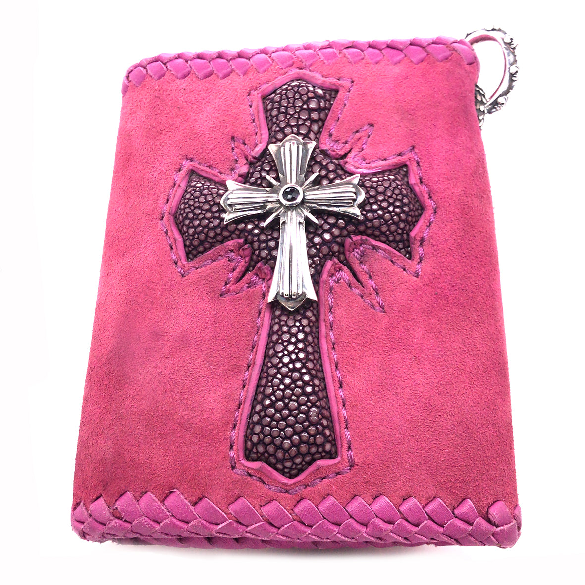 Leather Wallet with Searay and Silver MORNING STAR CROSS