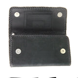 Leather Clutch Wallet with Searay Lily and Silver Lily