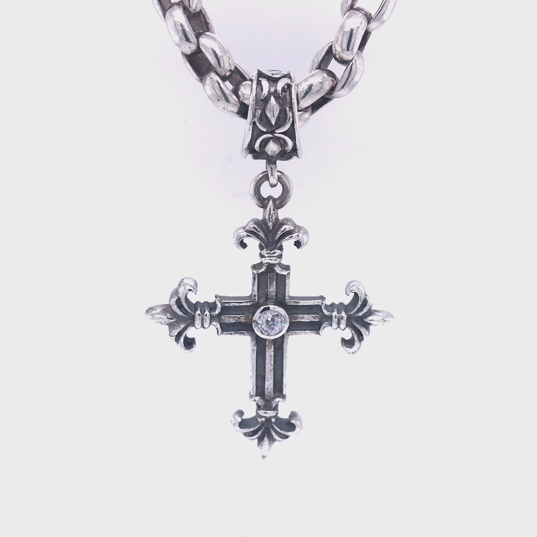 Silver Pendant LILY Beams CROSS