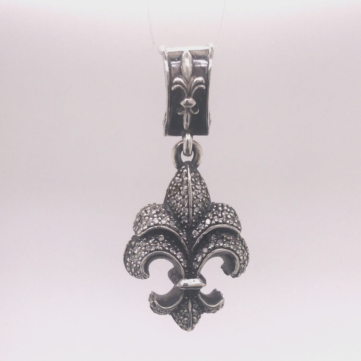 Silver Pendant ELFIN LILY Pave´