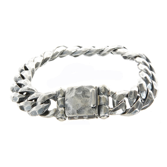 Silver Bracelet PLAIN FACETTED Links