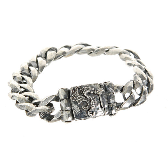 Silver Bracelet DRAGON FIRE facetted links S